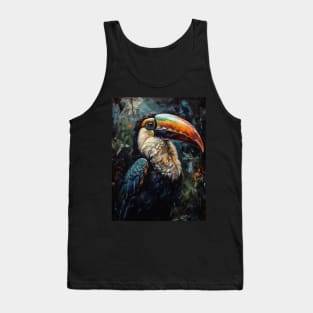 Tropical Beauty: Toucan Oil Painting Tank Top